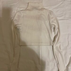 Princess Polly White Ribbed Cropped Turtleneck